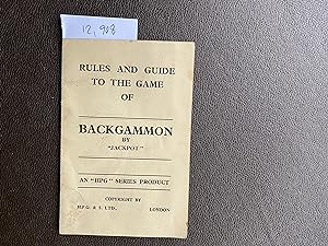 Image du vendeur pour Rules and Guide to the Game of Backgammon mis en vente par Book Souk