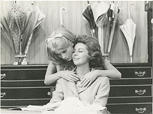 Bild des Verkufers fr The Umbrellas of Cherbourg [Les Parapluies de Cherbourg] (Two original oversize photographs from the 1964 French film) zum Verkauf von Royal Books, Inc., ABAA