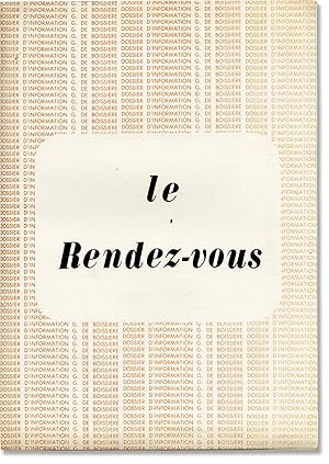 Image du vendeur pour Rendezvous [Le rendez-vous] (French Press kit for the 1961 film) mis en vente par Royal Books, Inc., ABAA