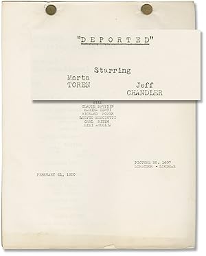 Bild des Verkufers fr Deported (Original post-production screenplay for the 1950 film) zum Verkauf von Royal Books, Inc., ABAA