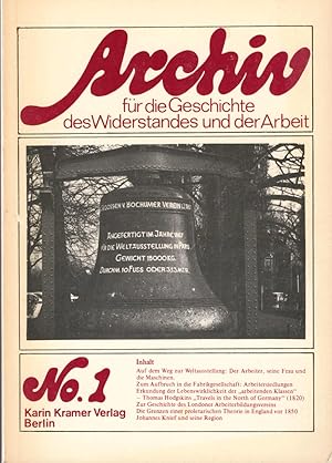 Seller image for Archiv fr die Geschichte des Widerstandes und der Arbeit ; No.1 for sale by Schrmann und Kiewning GbR