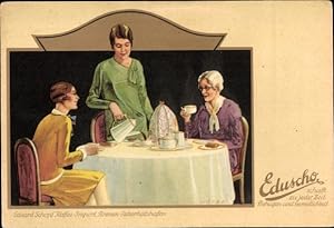 Ansichtskarte / Postkarte Reklame, Eduscho Kaffee Bremen, Frauen trinken Kaffee