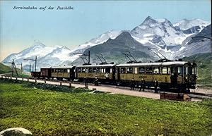 Ansichtskarte / Postkarte Poschiavo Kanton Graubünden, Berninapass, Passo del Bernina, Berninabah...