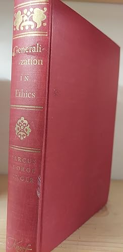 Image du vendeur pour Generalization in Ethics : An Essay in the Logic of Ethics mis en vente par The Book House, Inc.  - St. Louis