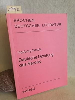 Bild des Verkufers fr Deutsche Dichtung des Barock. (= Epochen deutscher Literatur, Band 487). zum Verkauf von Versandantiquariat Waffel-Schrder
