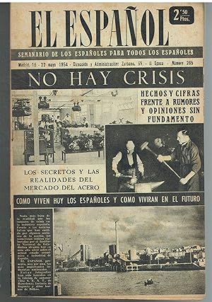 El Español, nº 285. 16-22 mayo. Semanario de los españoles para todos los españoles.