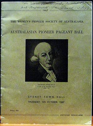 Seller image for AUSTRALASIAN PIONEER PAGEANT BALL - SOUVENIR PROGRAMME. Sydney Town Hall, Thursday, 5th October, 1967. for sale by The Antique Bookshop & Curios (ANZAAB)