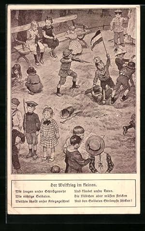 Seller image for Ansichtskarte Kinder spielen im Park Krieg for sale by Bartko-Reher