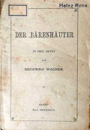 Immagine del venditore per [Libretto] Der Brenhuter in drei Akten venduto da Paul van Kuik Antiquarian Music