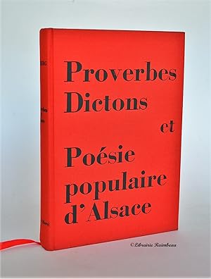 Seller image for proverbes, dictons et posie populaire d'Alsace for sale by Librairie Raimbeau