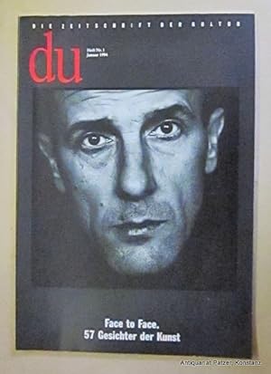 57 Gesichter der Kunst. Themenheft der Zeitschrift DU. Heft Nr. 634. Zürich, Januar 1994. Fol. Du...