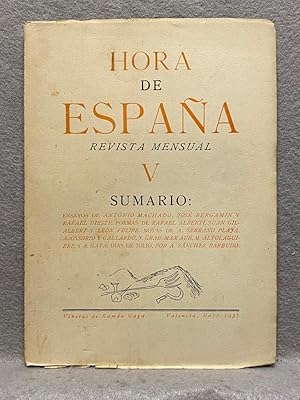 HORA DE ESPAÑA nº V. Revista Mensual Al Servicio de la Causa Popular.