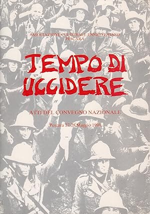 Bild des Verkufers fr Tempo di uccidere: atti del Convegno nazionale : Pescara, 27-28 Maggio 1994 zum Verkauf von Robinson Street Books, IOBA