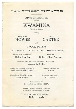 Kwamina. The New Musical