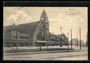 Ansichtskarte Metz, Der neue Bahnhof