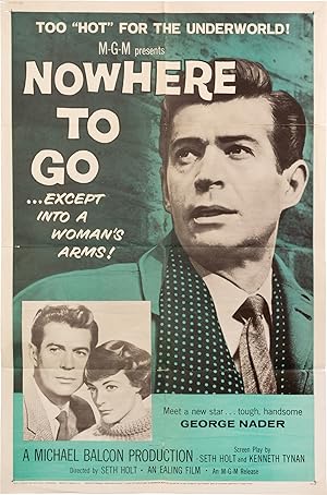 Bild des Verkufers fr Nowhere to Go (Original poster for the US release of the 1958 British film noir) zum Verkauf von Royal Books, Inc., ABAA