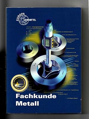 Fachkunde Metall - Europa Lehrmittel Verlag / 56. Auflage