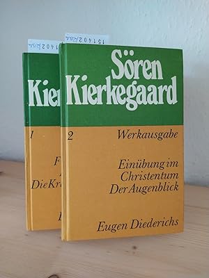 Werkausgabe. [Von Sören Kierkegaard]. 2 Bände. - Band 1: Furcht und Zittern. - Der Begriff Angst....