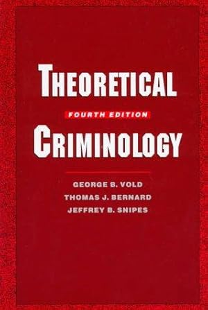 Bild des Verkufers fr Theoretical Criminology zum Verkauf von WeBuyBooks