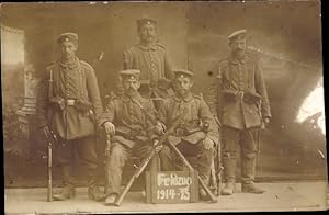 Foto Ansichtskarte / Postkarte Deutsche Soldaten in Uniform, Feldzug 1914-15