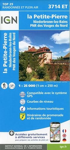 Seller image for La Petite Pierre-Niederbronn-les-Bains.PNR des Vosges du Nord 1:25 000 for sale by Wegmann1855