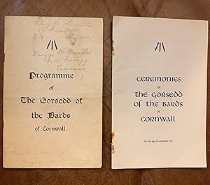 Seller image for Ceremonies of the Gorsedd of the Bards of Cornwall with Programme of the Gorsedd of the Bards of Cornwall for sale by Three Geese in Flight Celtic Books