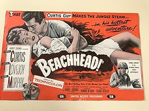 Immagine del venditore per Beachhead! Pressbook 1954 Tony Curtis, Frank Lovejoy, Mary Murphy venduto da AcornBooksNH