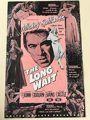 Imagen del vendedor de The Long Wait Pressbook 1954 Anthony Quinn, Charles Coburn, Gene Evans a la venta por AcornBooksNH