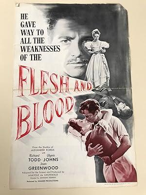 Seller image for Flesh and Blood Pressbook 1951 Richard Todd, Glynis Johns for sale by AcornBooksNH