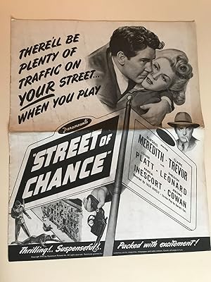 Image du vendeur pour Street of Chance Pressbook 1942 Burgess Meredith, Claire Trevor, Louise Platt mis en vente par AcornBooksNH