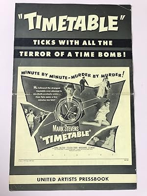 Image du vendeur pour Timetable Pressbook 1956 Mark Stevens, King Calder, Felicia Farr mis en vente par AcornBooksNH