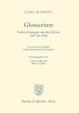 Seller image for Glossarium. for sale by Wegmann1855