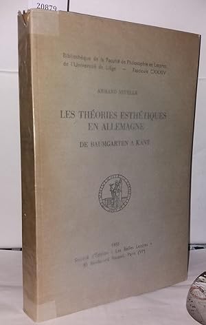 Seller image for Les thories esthtiques en Allemagne de Baumgarten a Kant for sale by Librairie Albert-Etienne