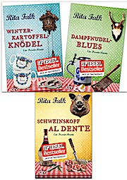 Bild des Verkufers fr Provinzkrimis: Franz Eberhofer Winterkartoffelkndel, Dampfnudelblues und Schweinskopf al dente drei Flle ( Band 1, 2 und 3) im Geschenk Set von Rita Falk zum Verkauf von Wegmann1855