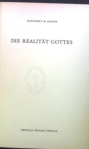 Immagine del venditore per Die Realitt Gottes. venduto da books4less (Versandantiquariat Petra Gros GmbH & Co. KG)