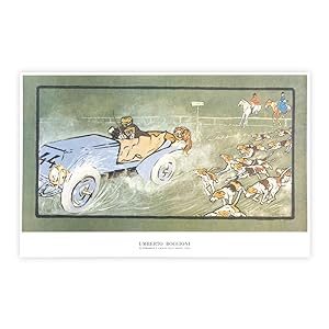 Umberto Boccioni - Automobile e caccia alla volpe, 1904