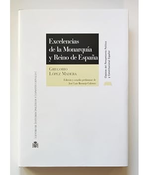Imagen del vendedor de EXCELENCIAS DE LA MONARQUA Y REINO DE ESPAA a la venta por Librera Llera Pacios