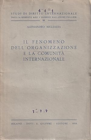 Il fenomeno dell'organizzazione e la comunità internazionale