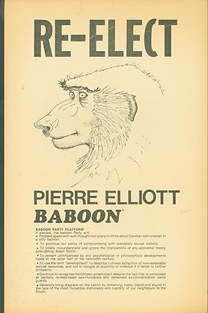 Re- Elect Pierre Elliott Baboon (poster)