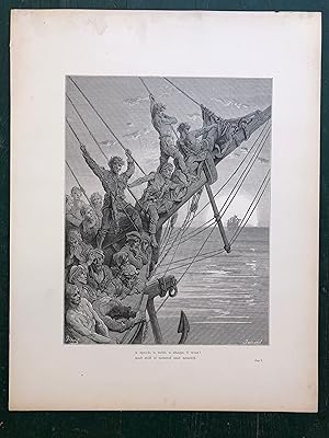 Imagen del vendedor de Gustave Dore Print from the Rime of the Ancient Mariner by Samuel Taylor Coleridge a la venta por Under the Covers Antique Books