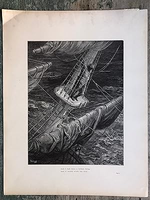 Imagen del vendedor de Gustave Dore Print from the Rime of the Ancient Mariner by Samuel Taylor Coleridge a la venta por Under the Covers Antique Books