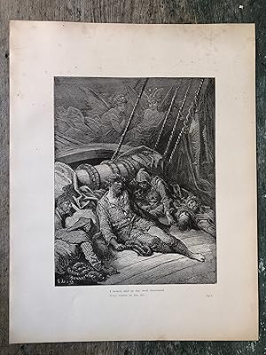 Imagen del vendedor de Gustave Dore Print from the Rime of the Ancient Mariner by Samuel Taylor Coleridge a la venta por Under the Covers Antique Books