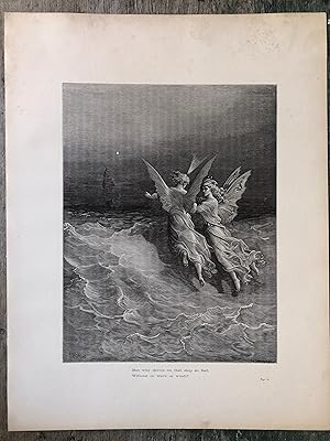 Imagen del vendedor de Gustave Dore Print from the Rime of the Ancient Mariner by Samuel Taylor Coleridge a la venta por Under the Covers Antique Books