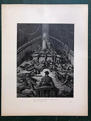 Imagen del vendedor de Gustave Dore Print from the Rime of the Ancient Mariner by Samuel Taylor Coleridge a la venta por Under the Covers Antique Books