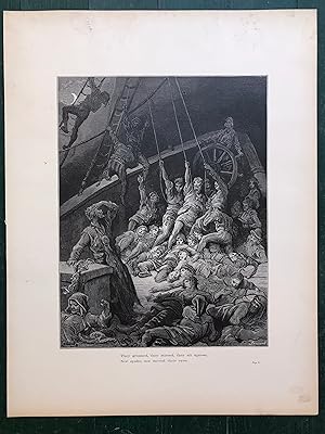 Imagen del vendedor de Gustave Dore Print from the Rime of the Ancient Mariner by Samuel Taylor Coleridge a la venta por Under the Covers Antique Books
