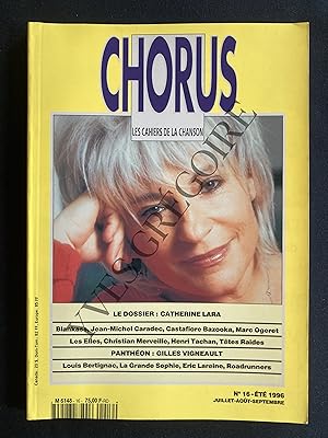 CHORUS-LES CAHIERS DE LA CHANSON-N°16-ETE 1996-JUILLET-AOUT-SEPTEMBRE-CATHERINE LARA