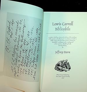 Bild des Verkufers fr Lewis Carroll Bibliophile zum Verkauf von Stanley Louis Remarkable Books