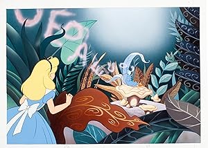 Seller image for Alice in Wonderland: Alice and Caterpillar book illustration original art for sale by Neverland Books