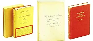 Image du vendeur pour Advance to Barbarism - How the Reversion to Barbarism in Warfare and War-Trials Menaces Our Future - Charles A. Lindbergh's Copy mis en vente par RareNonFiction, IOBA