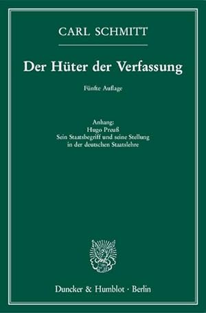 Seller image for Der Hter der Verfassung for sale by Wegmann1855